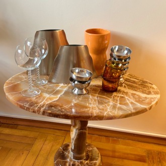 1960's Midcentury Marble Side Table