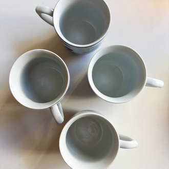 80’s Hand Painted Porcelain Mugs from China
