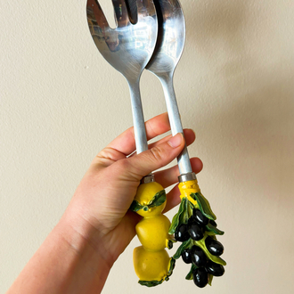 Lemon & Olive Salad Servers
