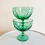 60’s Bartlett Collins Green Glass Dessert Cups 