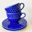 Cobalt Blue Glossy Ceramic Teacups 
