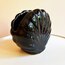 80’s Black Ceramic Seashell Vase 