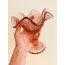 50’s Pink Ruffle Crystal Bowl