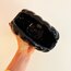 80’s Black Ceramic Seashell Vase 