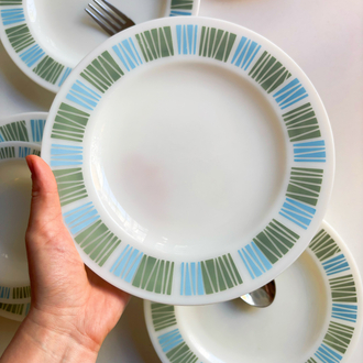 60’s English Opaline Matchmaker Plates