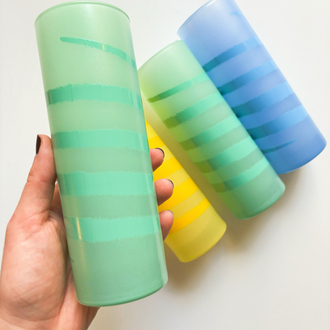 80’s Spiral Colorful Cocktail Glasses