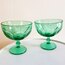 60’s Bartlett Collins Green Glass Dessert Cups 