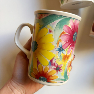 80’s Floral Mugs from England 