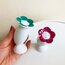 Flower Head Bavarian Porcelain Salt & Pepper Shakers 
