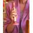 80’s Pink Enamel Plated Brass Candlesticks