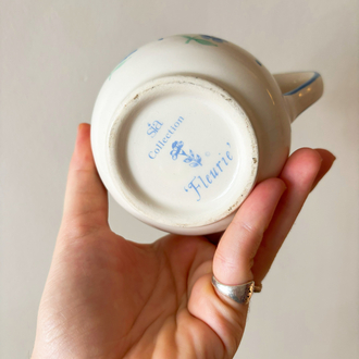 English Blue Floral Ceramic Milk Jug 