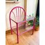 80’s Pink Metal + Glass Bedside Table 