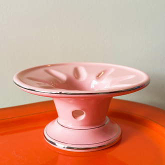 90’s Deadstock Pink Porcelain Teapot Heater