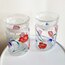 80's French Floral Glass Jars 