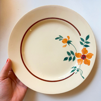 70’s French Hand Painted Wall Plate