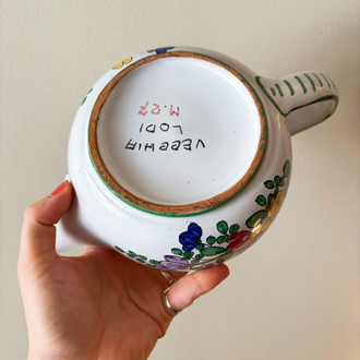 70’s Italian Hand Painted Ikebana Vase