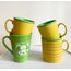 Yellow + Green Vintage English Mugs