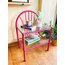 80’s Pink Metal + Glass Bedside Table 