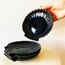80’s French Black Opaline Seashell Plates