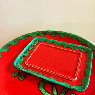 70’s German Tomato Red Butter Box