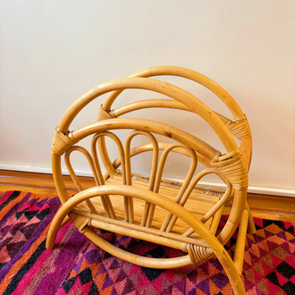 80’s Bamboo Magazine Rack 