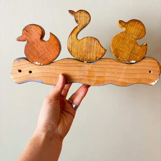 80’s Wooden Ducks Wall Hook
