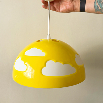 00’s Ikea Yellow Cloud Ceiling Lamp 