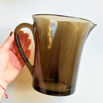 80’s French Duralex Fumed Glass Jug