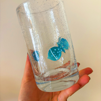 Hand Blown Glass Fish Vase 