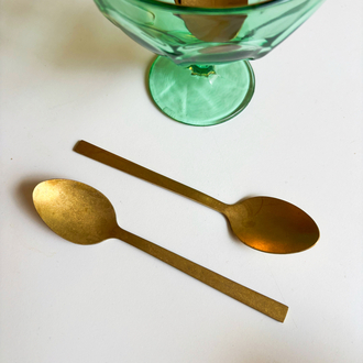Vintage Brass Dessert Spoons