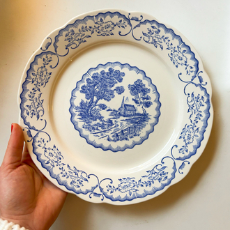 Bleu & Blanc Porcelain Wall Plate 