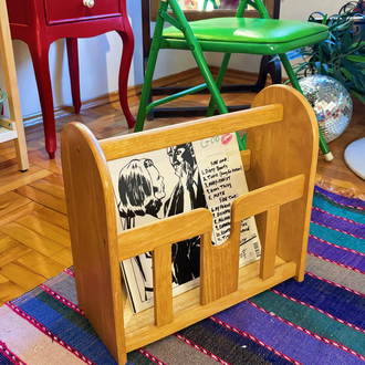 50’s Midcentury Pale Wood Magazine Rack