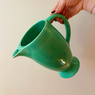 60’s American Fiesta Pottery Green Jug 