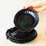 80’s French Black Opaline Seashell Plates