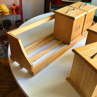 Vintage Wooden Container Rack