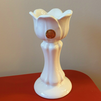 80’s Dutch Delft Porcelain Candleholder 