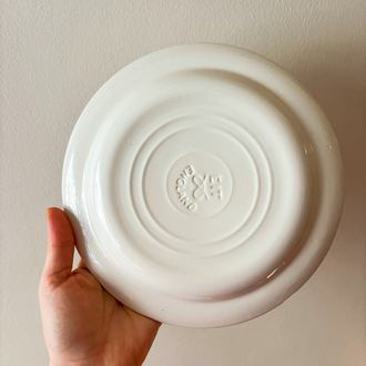 English Wall Plate with Tiny Pink Flowers