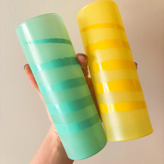 80’s Spiral Colorful Cocktail Glasses