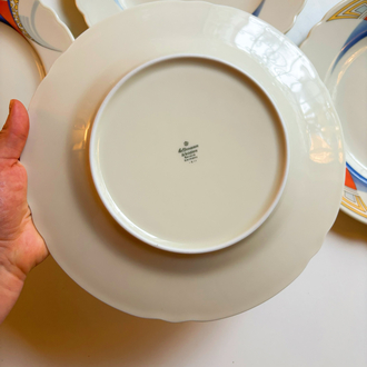 80’s German Bavarian Porcelain Art-Deco Plates