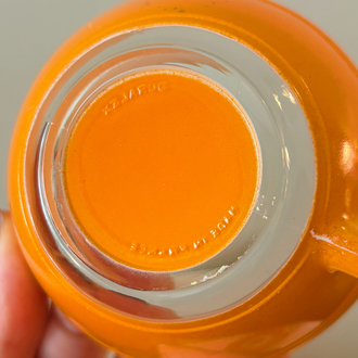 80’s Duralex Orange Glass Espresso Cups 