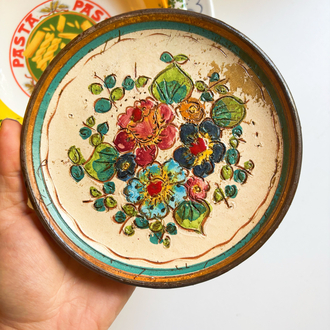 70’s Italian Handmade Floral Wall Plate