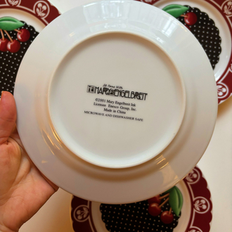 2001 Mary Engelbreit Porcelain Cherry Plates