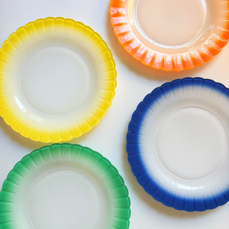 80’s French Duralex Colorful Daisy Plates