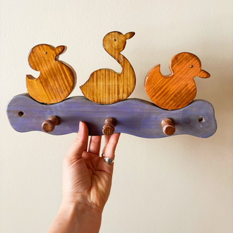 80’s Wooden Ducks Wall Hook