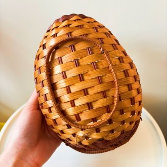 Handwoven Rattan Duck Basket