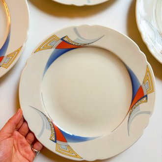 80’s German Bavarian Porcelain Art-Deco Plates