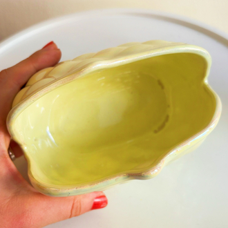 80’s Iridescent Ceramic Purse Shaped Vase