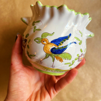 60’s French Pottery Handmade Candy Bowl