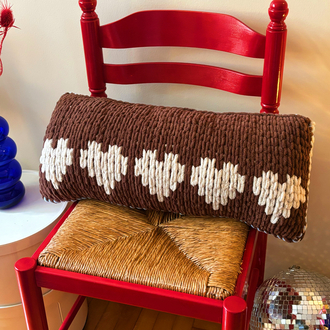 Hand-Knitted Sausage Dog Cushion 