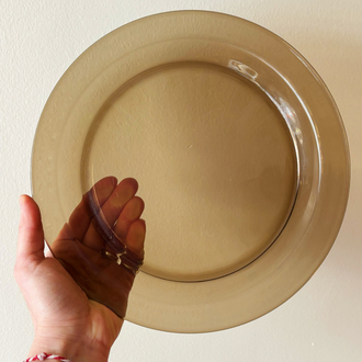 80’s Vereco Smoky Glass Plates